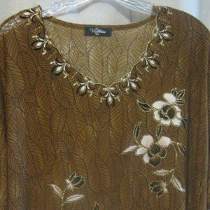 Victoria Plus Size Blouse with Glitter